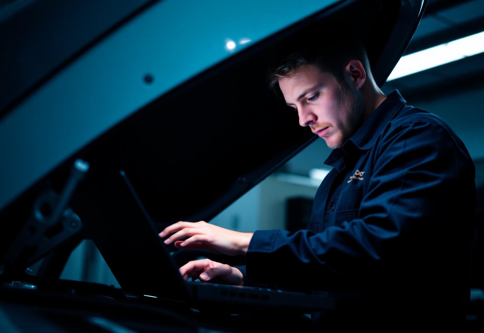 Welsh Coast Tuning technician working on a car